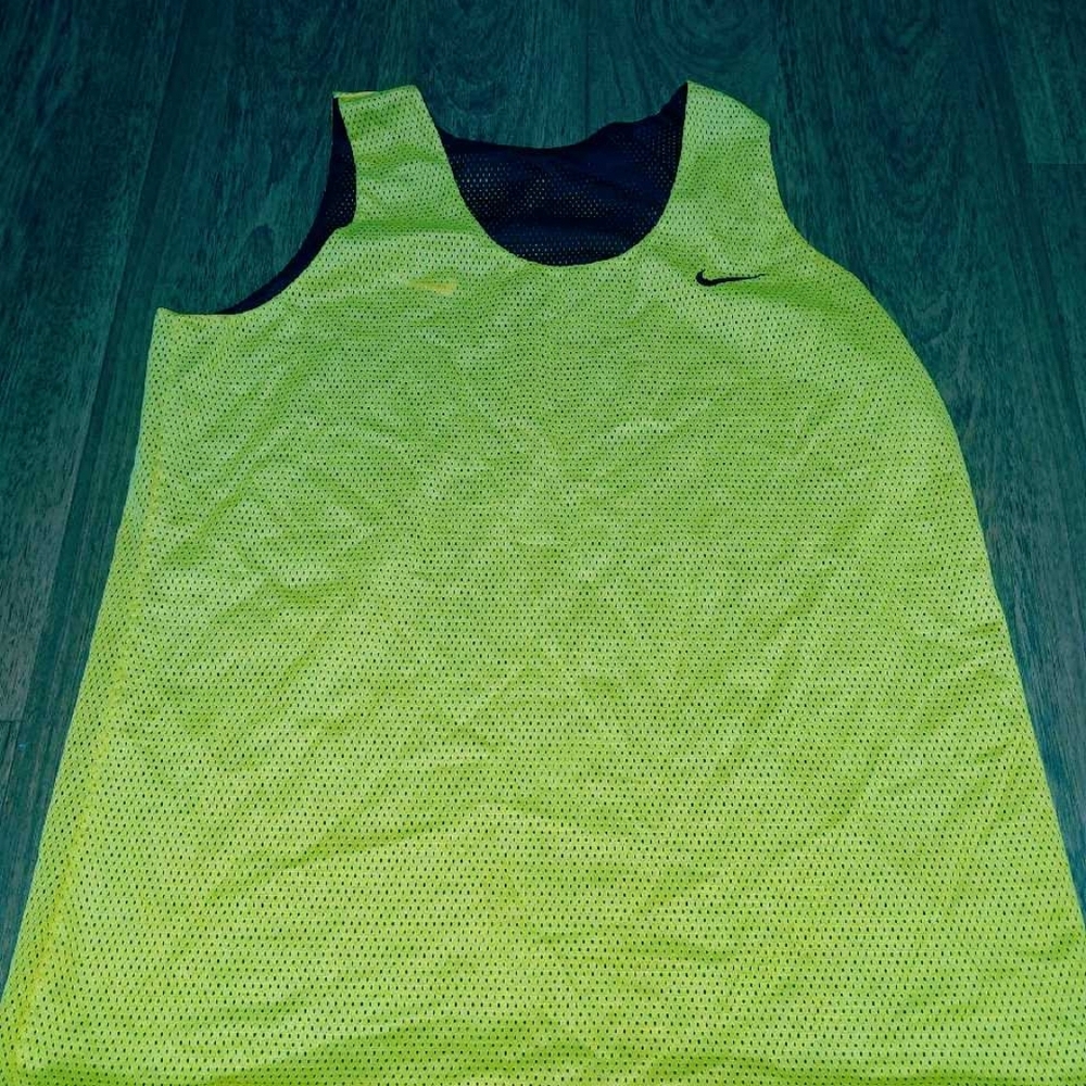 Vintage Nike Reversible Warm Up Basketball Jersey Youth Medium 8-10 Yellow Black